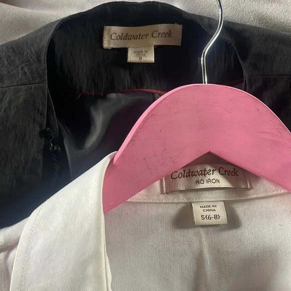 Black Coldwater Creek embellished Jacket w/white button down - Picture 4 of 9
